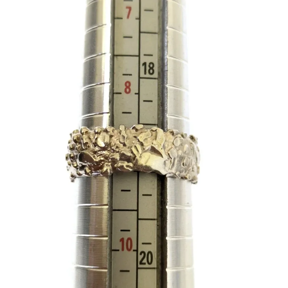 Sterling Silver 925 Brass Starfish Wide Band Ring Size 9 Nautical Beach Ocean